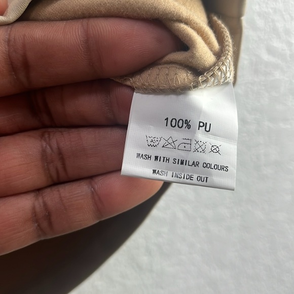 MICAS Solid Fringe Studded Mini Skirt Tan Sz L Southwest Cow Girl Effortless - Picture 6 of 11